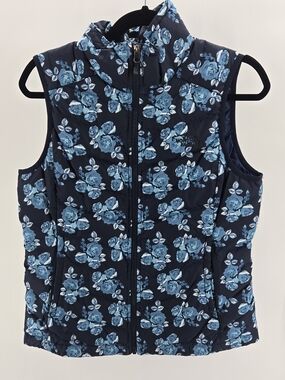 The North Face | 550 Down Flare Puffer Vest - Blue Floral